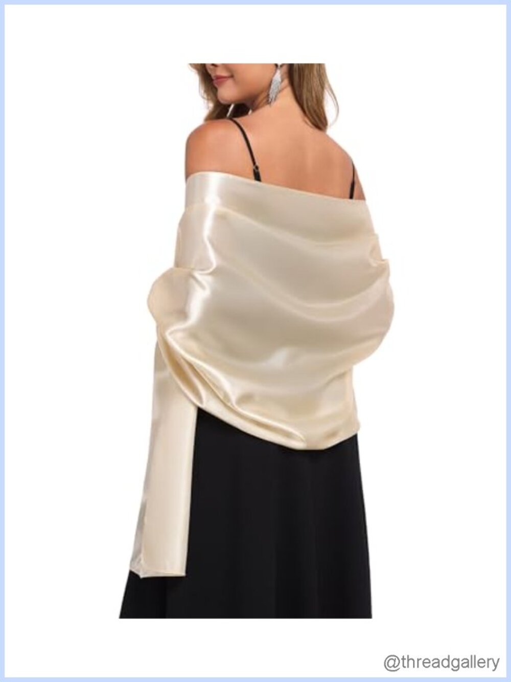 Satin Shawl Wrap Women Wedding Evening Cover Up Lightweight